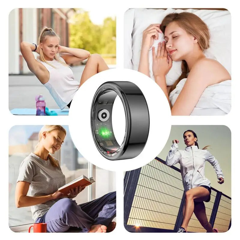 2024 Smart Multifunctional Health Tracking Ring with Heart Rate and Blood Oxygen Monitoring, Waterproof Design for Men and Women